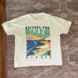 Rip Curl White Tee with Vibrant Graphic